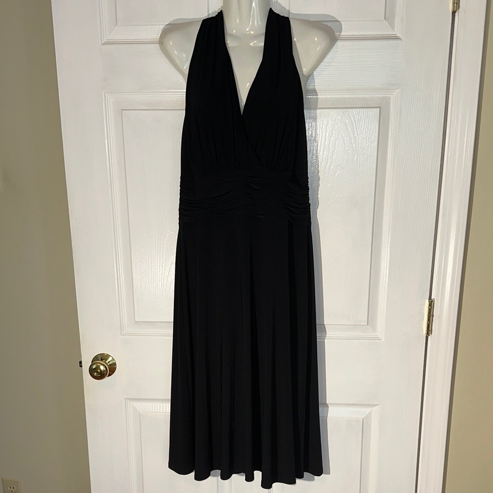 Evan Picone Chic Black Halter Dress